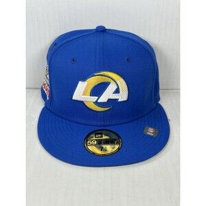 Size 7 3/8 New Era 59FIFTY Los Angeles Rams 1990 Pro Bowl Mens Fitted Blue Hat